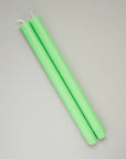 TRUE GRACE -  Fluoro Green Pair of Dining Candles