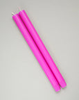 TRUE GRACE -  Fluoro Purple Pair of Dining Candles