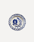 Marla & Primrose - Hand-painted Granada Pomegranate Plant Dinner Plate, Blue