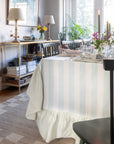 Bespoke T&R x Fabric Snug Striped Tablecloth with Ruffle